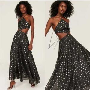 Delfi Collective Bella Gown Black Dotted